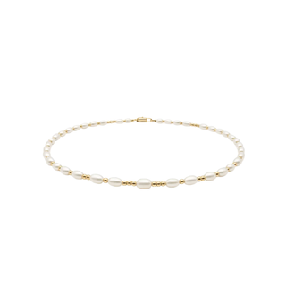 pearl and gold waterproof necklace
