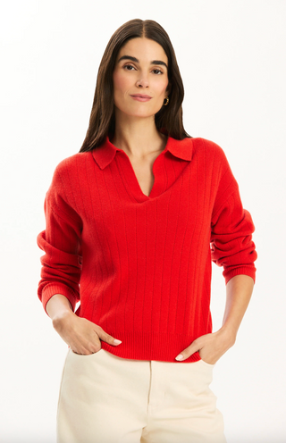 Emerson Cashmere Polo in Coralito