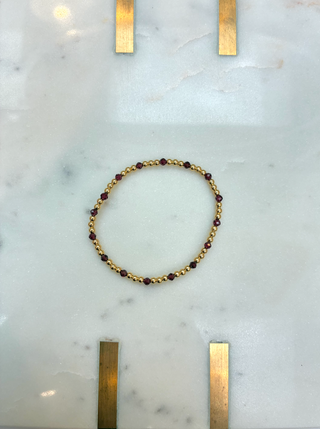 Zoe Gold Filled Bracelet w/ Garnet