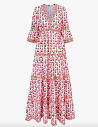 Cecilia Dress in Neon Sunset Mix