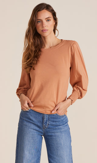 Smocked Cuff Shirred Sleeve in Harvest