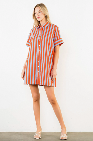 Americana Button Down Mini Dress