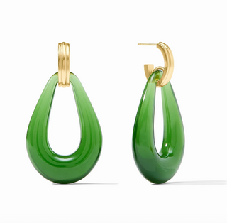 Carnaby Doorknocker Earring Palmetto Green