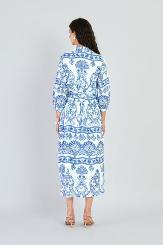 Brie Dress in Fontana Aqua