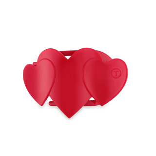Red Heart to Heart Small Flat Hair Clip