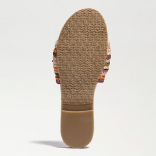 Miya Slide Sandal in Indie Pink Multi Faux Raffia