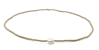 2mm 14k Gold-Filled with Single Baroque Pearl Necklace