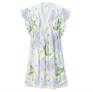 Eden Dress in Blue Dot Bloom