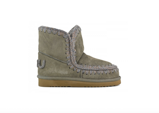 Eskimo 18 Suede Glitter Logo in Black Olive