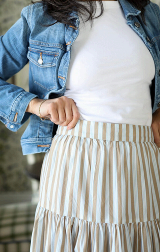 Brown Stripe Skirt