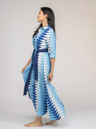 Eloise Dress in Triangle Ocean