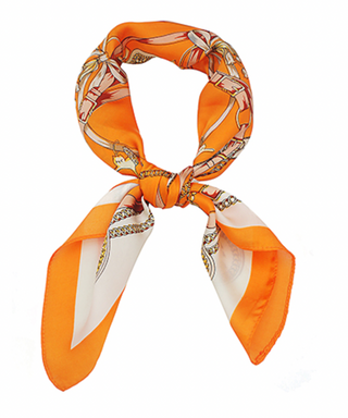 Regal Lux Print Scarf in Orange