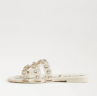 Bay Jelly Slide Sandal in Transparent Ivory
