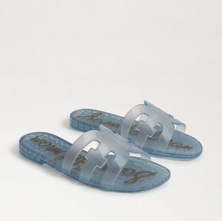 Blue jelly sandals