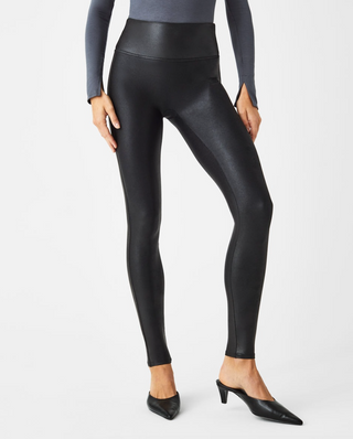 Faux Leather Leggings in Black