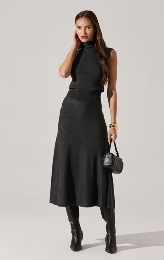 Sweater Skirt in Charcoal