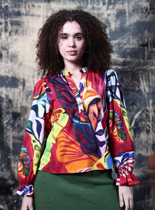 Ashley Top in Scarlet Foliage