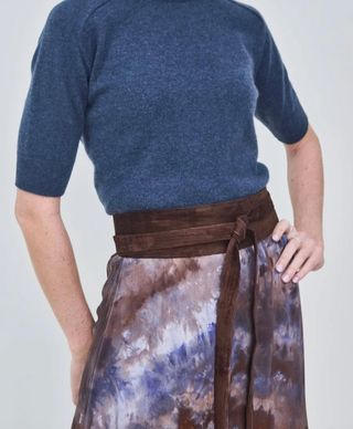 Wrap Belt - Chocolate Suede