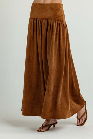 Suede Celeste Skirt in Hearthwood