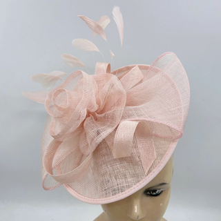 Swirl Rose Fascinator in Pink
