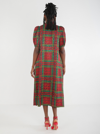 Hampton Midi in Tartan Cheetah