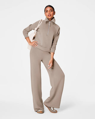Spanx Air Essentials Half Zip in Ashwood