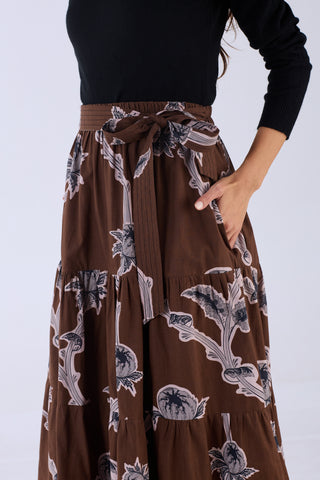 Gia Skirt in Woodlands Brown