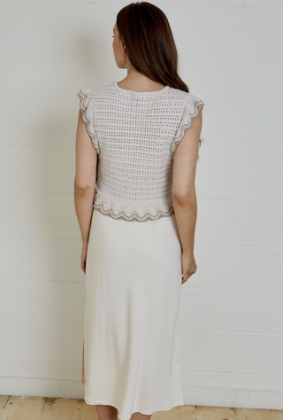 Vic Sweater Dress Combo in Seashell