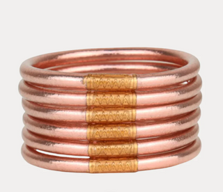 Rose Gold All Weather Bangles® (Set of 6) - Serenity Prayer