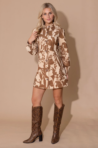 Harriet Dress in Sienna Shadow