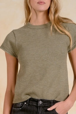 The Sam Sweater in Light Olive