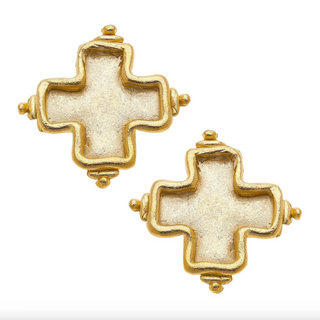 Mary Cross Studs