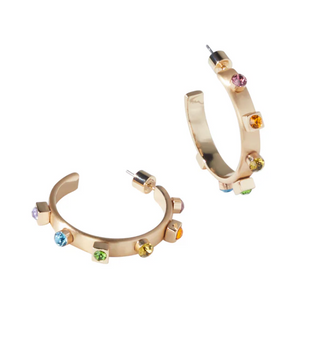 Gold Metal Jewel Hoop