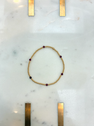 Nina Gold and Gem Bracelet w/ Garnet