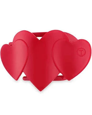 Red Heart to Heart Tiny Flat Hair Clip