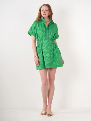 Pullover Dress in Fairway Green Monogram