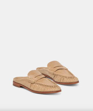 Betzy Loafers in Latte Embossed Suede