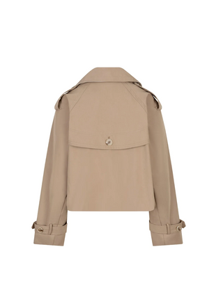 Balloon Trench Coat in Stone