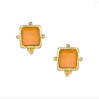 Charlotte Studs in Tangerine