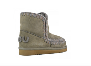 Eskimo 18 Suede Glitter Logo in Black Olive