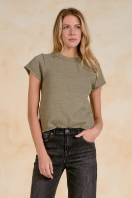 The Sam Sweater in Light Olive