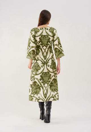 Camelia Dress in Rosemore Olive