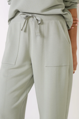 Spanx Airessentials® French Rib Wide Leg Pant in Light Sage
