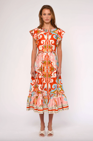 Ella Midi Dress in Rosetti Print