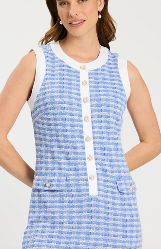 Kirk Knit Dress in Vista Blue