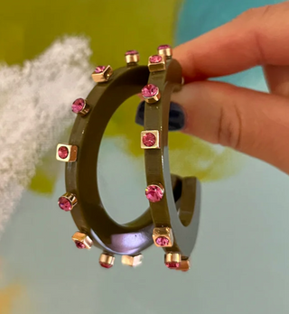 Large City Girl Jewel Hoop