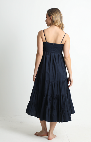 Jolie Midi Dress in Navy