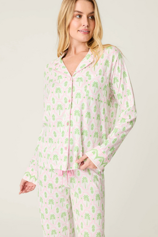 Playful Prints Island Time PJ Set in Ivory