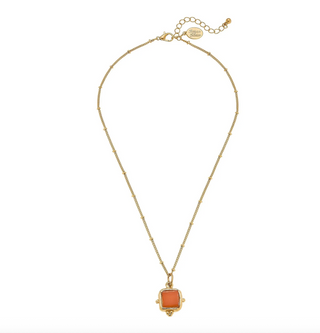 Charlotte Dainty Necklace in Orange