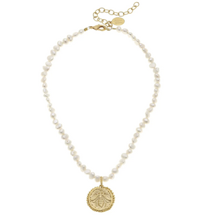 Bee + Pearl Necklace